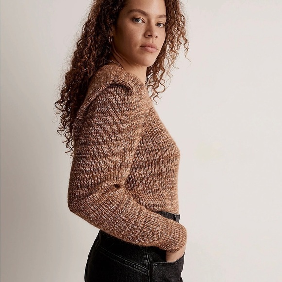 Madewell Medium NEW Space-Dyed Prentiss Pullover Sweater Autumn NWT M - Picture 9 of 10